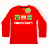 Minecraft gyerek hosszú ujjú póló piros 128