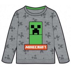Minecraft gyerek kötött pulóver szürke 8év