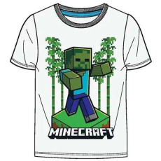 Minecraft gyerek rövid póló fehér 12év