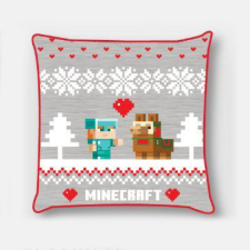  Minecraft Holiday Karácsony párnahuzat 40x40 cm Velúr lakástextília