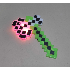 Minecraft inspirálta balta műanyag Villog-Világít és Hang Effektes Farsang ZÖLD-FEHÉR katonásdi