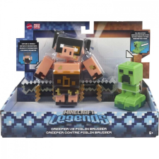 Minecraft Legends figurák: Creeper és Piglin összecsapása játékfigura