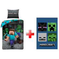 Minecraft Miner ágyneműhuzat és polár takaró szett lakástextília