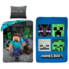 Minecraft Miner ágyneműhuzat és polár takaró szett lakástextília