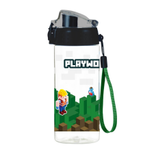 Minecraft mintás kulacs, 500 ml, OXY Click, BPA mentes, Playworld kulacs, kulacstartó