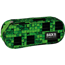 Minecraft mintás tolltartó, beledobálós, ovális, BackUp, 2025, A64, zöld-fekete tolltartó