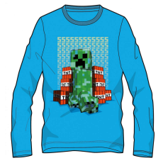 Minecraft sötétben világító gyerek hosszú ujjú póló, felső 10 év