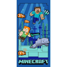 Minecraft Underwater fürdőlepedő, strand törölköző 70x140cm (Fast Dry) babatörülköző, kifogó