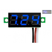 Mini digitális feszültségmérő kék 3.2-30V (3 vezetékes) mérőműszer