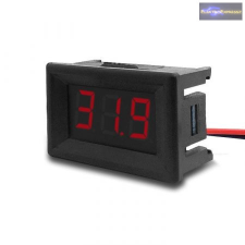 Mini digitális feszültségmérő piros 4.5-30V (2 vezetékes) mérőműszer