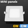 Mini négyzet LED panel (120x120 mm) 6 Watt hideg fehér
