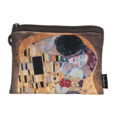  Mini pénztárca, polyester, 12x1,5x10cm, Klimt:The Kiss