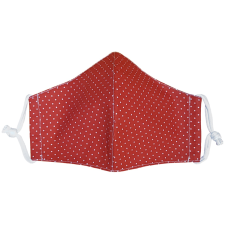  Mini Pöttyös pamut szájmaszk piros 3-6 éves gyermekeknek védőmaszk