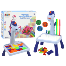 Mini projektor asztal tetris és unikornis kék kreatív és készségfejlesztő