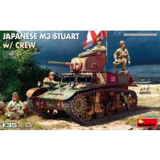 MiniArt 1/35 Japán M3 Stuart tank modell katona figurákkal makett