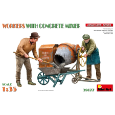 MiniArt 1/35 Munkások betonkeverővel modell kiegészítő makett