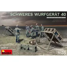 MiniArt 1/35 Schweres Wurfgerat 40 rakétavető figurákkal katonai modell szett makett