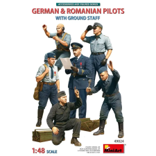  MiniArt German & Romanian Pilots w/Ground Staff 1:48 (49024) makett