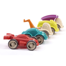Miniland 5 járműből álló készlet 12 cm ECO Mini autópálya és játékautó