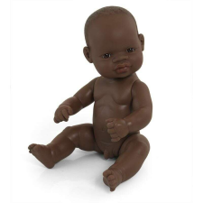 Miniland Baba, 32 cm, ruha nélkül, afrikai fiú baba