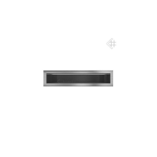  Minimal szellőzőrács inox 9x40cm hátfallal hűtés, fűtés szerelvény