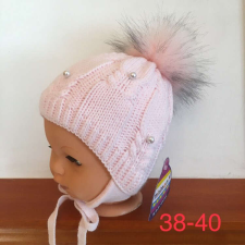  Minimanó téli kötött sapka (38-40) - rózsaszín gyerek sapka
