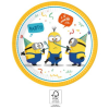 Minions 2 The Rise of Gru, Minyonok papírtányér 8 db-os 23 cm FSC