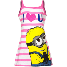 Minions hálóing lányoknak, fehér/rózsaszín, 3 éves gyerek hálóing, pizsama