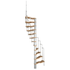 MINKA csigalépcső Suono 120 cm x 68 cm bükk fehér