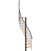 MINKA csigalépcső Suono Smart bükk fekete 120x68 cm szintmagasság max. 305,5 cm