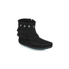 Minnetonka Csizmák DOUBLE FRINGE SIDE ZIP BOOT Fekete 36 női csizma, bakancs