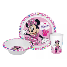 Minnie Disney Minnie Happy étkészlet, micro műanyag szett Dobozban babaétkészlet