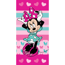 Minnie Disney Minnie Hearts fürdőlepedő, strand törölköző 70x140cm lakástextília