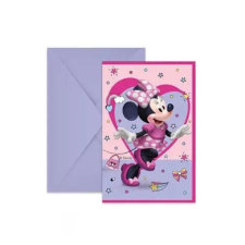 Minnie Disney Minnie party meghívó junior 6 db-os party kellék