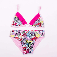 Minnie egér kislány fürdőruha - kétrészes fürdőruha - világosrózsaszín - 122 gyerek fürdőruha