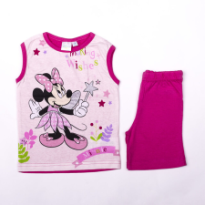 Minnie egér kislány pamut nyári együttes - trikó-rövidnadrág szett - pink - 92 gyerek ruha szett