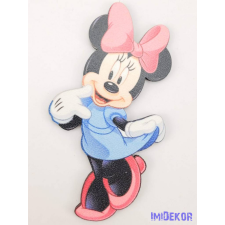  Minnie kék ruhában rózsaszín masnival a fején tábla dekorációs kellék