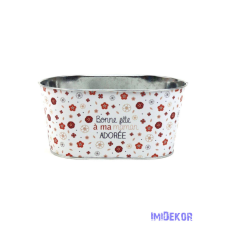  Mintás bádog ovális 10 cm - 148 dekorációs kellék