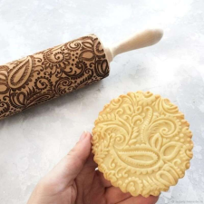 Mintás sodrófa, mintás nyújtófa - inda mintás konyhai eszköz