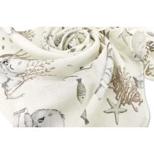 Mintás textil pelenka 1db-os 70X80 cm - Ekrü fóka mosható pelenka
