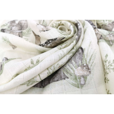 Mintás textil pelenka 1db-os 70X80 cm - Erdei barátok zöld mosható pelenka