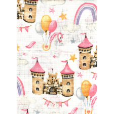 Mintás textil pelenka 1db-os - Hercegnő kastély mosható pelenka