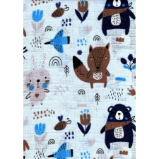 Mintás textil pelenka 1db-os - kék erdei barátok mosható pelenka