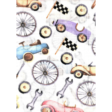 Mintás textil pelenka 1db-os - retro cars mosható pelenka