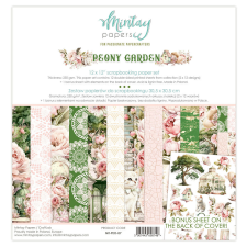 Mintay Papers Papírkészlet 12" (30 cm) - Peony Garden (12 lap) decoupage papír