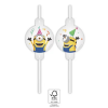 Minyonok Minions The Rise of Gru, Minyonok papír szívószál, 4 db-os szett FSC
