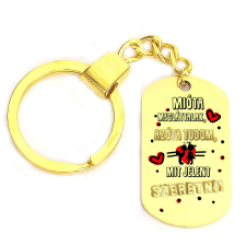  Mióta megláttalak, tudom, mit jelent szeretni! kulcstartó, választható több színben kulcstartó