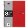 MIQUELRIUS 8x25 lapos A4 kockás spirálfüzet - Piros