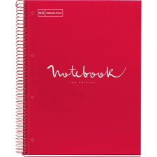 MIQUELRIUS Emotions Spirálfüzet A4 PP 5x24 lapos kockás piros füzet