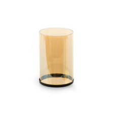  Mira2 fém dekoratív gyertyatartó üveg búrával arany 12x12x18 cm gyertyatartó